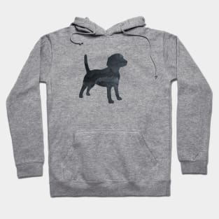 Beagle Art Black Dog Silhouette Hoodie